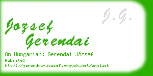 jozsef gerendai business card
